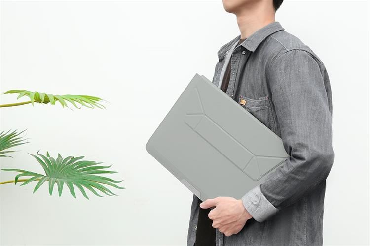 Túi đựng laptop 14 inch UniQ Oslo With Foldable Stand Màu Xám xanh