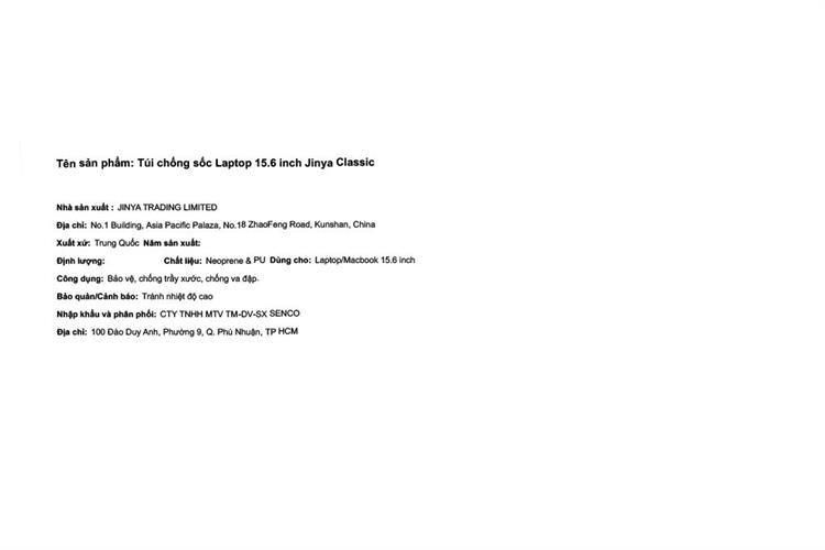 Túi chống sốc Laptop 15.6 inch Jinya Classic Màu Xám đậm