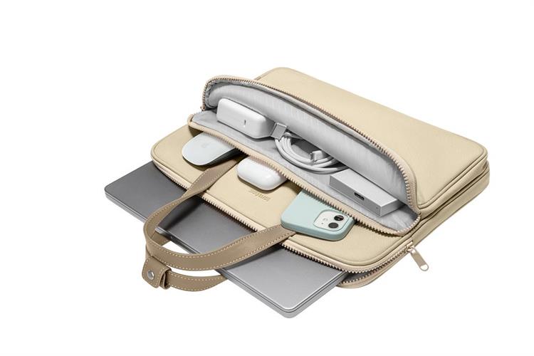 Túi đeo chéo chống sốc Laptop 13.5 inch Tomtoc TheHer A12 Màu Vàng nhạt