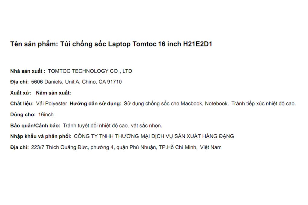Túi chống sốc Laptop 16 inch Tomtoc H21E2D1 - 4