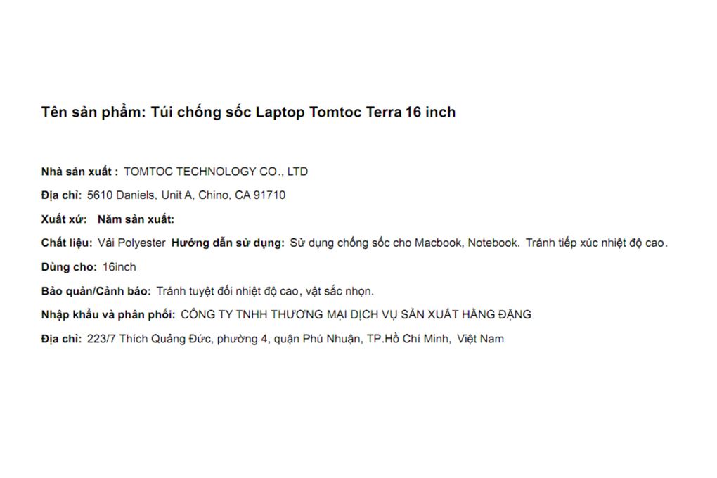 Túi chống sốc Laptop 16 inch Tomtoc Terra - 4