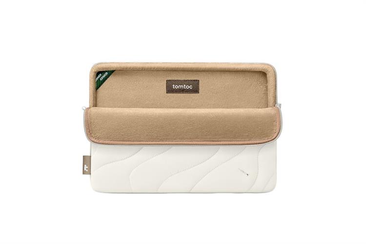 Túi chống sốc Laptop 16 inch Tomtoc Terra Màu Trắng - Kem