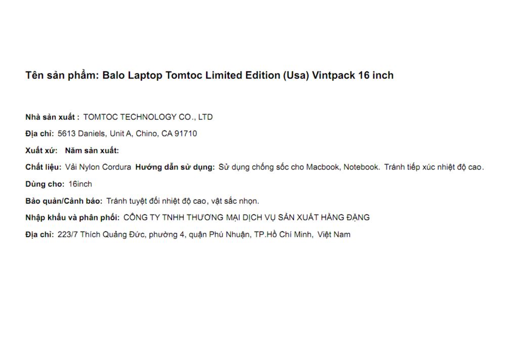 Balo Laptop 16 inch Tomtoc Limited Edition Vintpack - 4