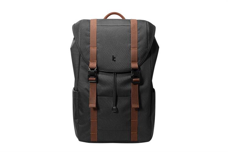 Balo Laptop 16 inch Tomtoc Flap Màu Đen - nâu