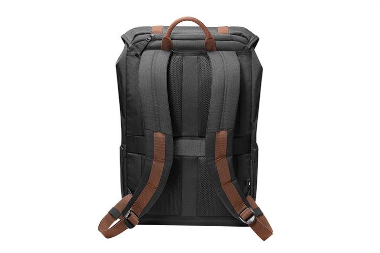 Balo Laptop 16 inch Tomtoc Flap Màu Đen - nâu