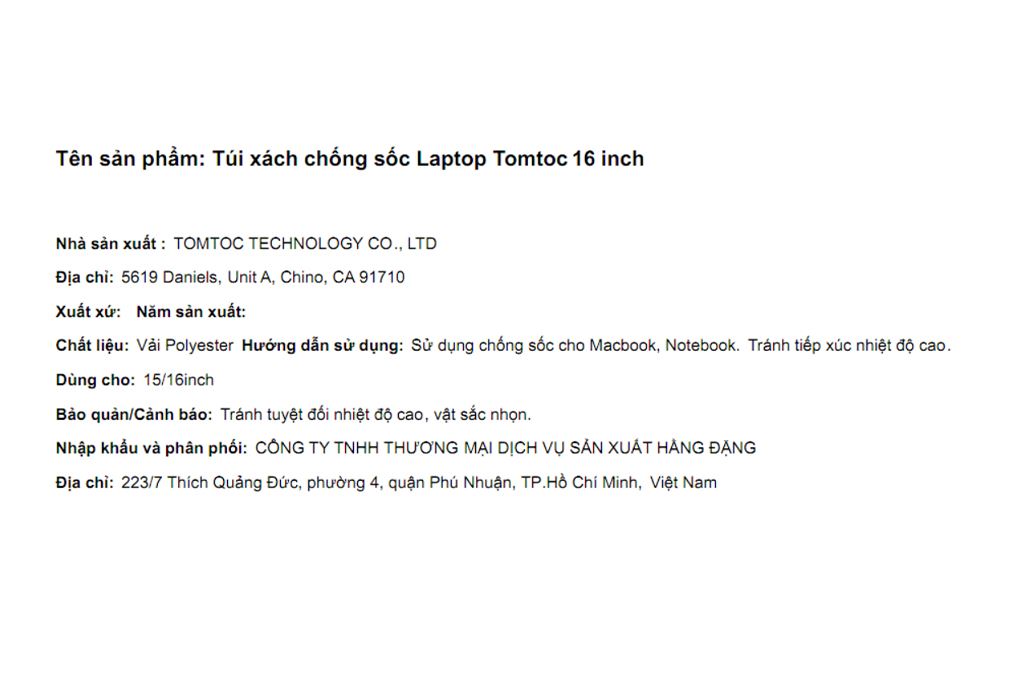 Túi xách chống sốc Laptop 16 inch Tomtoc A42 Màu Xanh