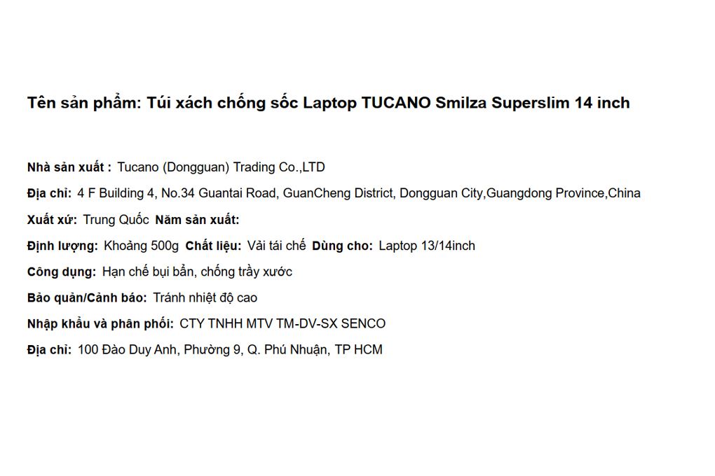 Túi xách chống sốc Laptop 14 inch Tucano Smilza Superslim - 4