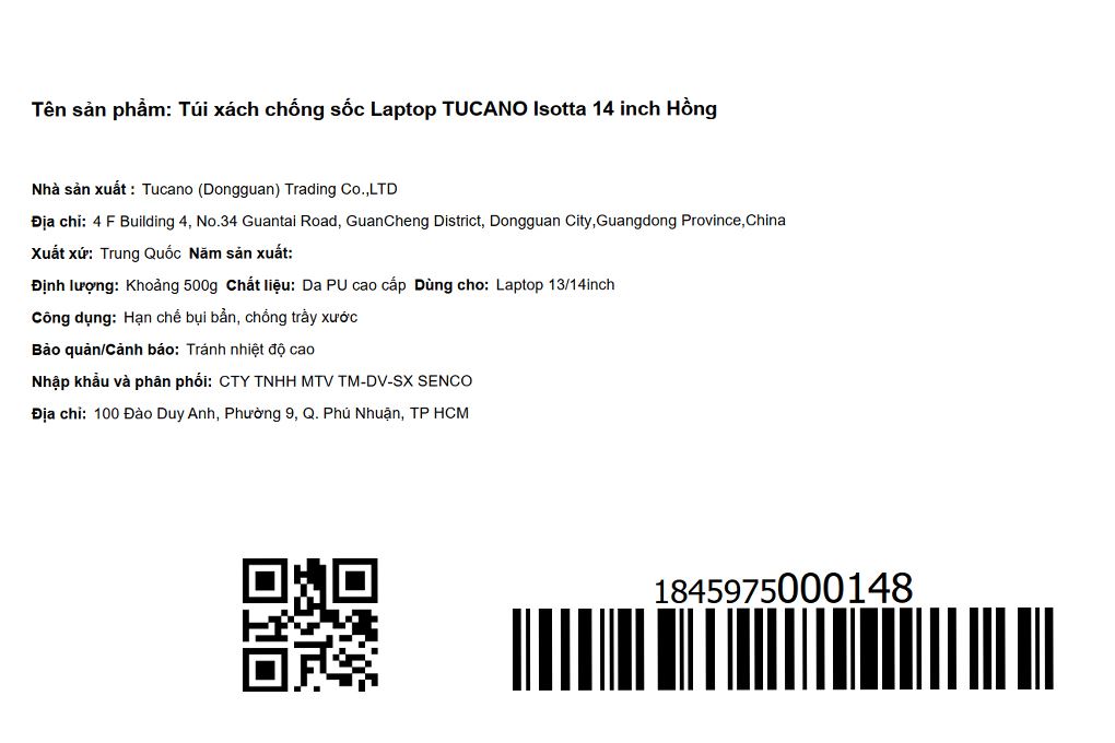 Túi xách chống sốc Laptop 14 inch Tucano Isotta - 5