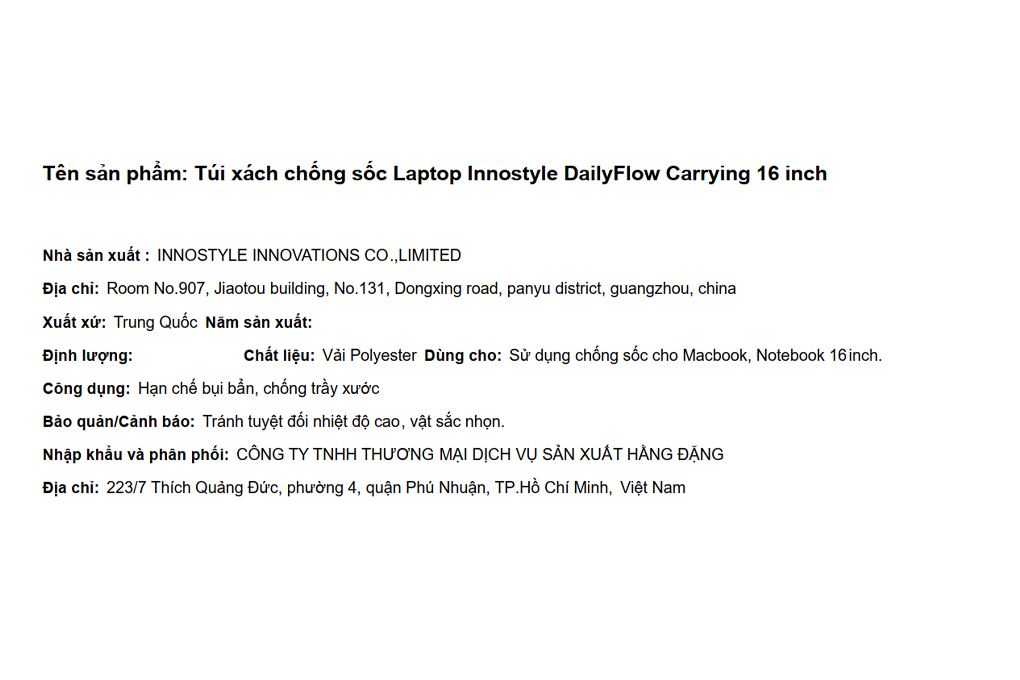 Túi xách chống sốc Laptop 16 inch Innostyle DailyFlow Carrying S100 - 4