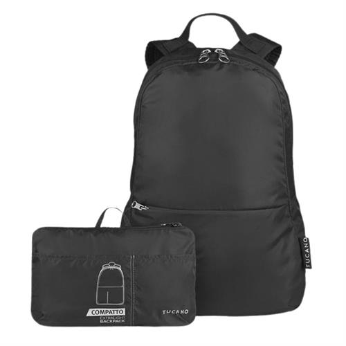 Balo Laptop 14 inch TUCANO Fodable Compatto Eco - Đen Màu Đen