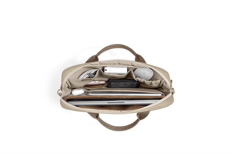 Túi xách chống sốc Laptop Handbag 16 inch Tomtoc USA Terra Puffy A28F2 Màu Màu be