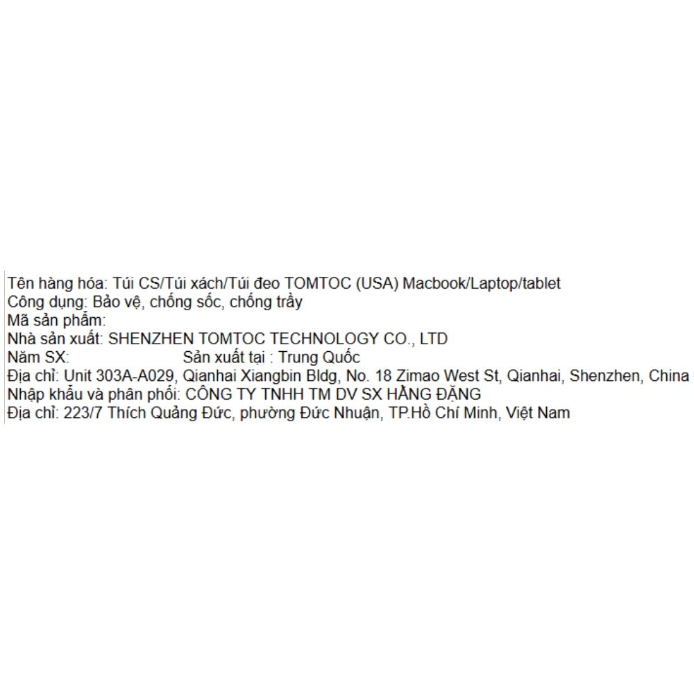 Túi xách chống sốc laptop 16 inch Tomtoc H13-E02G Xám Màu Xám