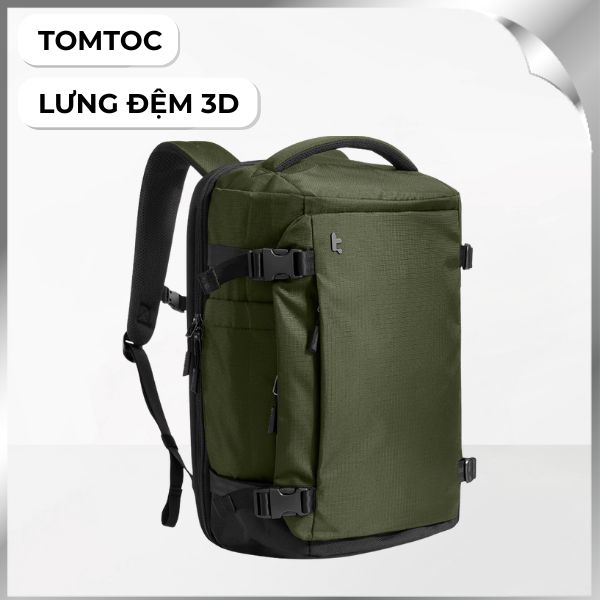Balo chống sốc laptop 17 inch Tomtoc T66M1T1 Xanh lá