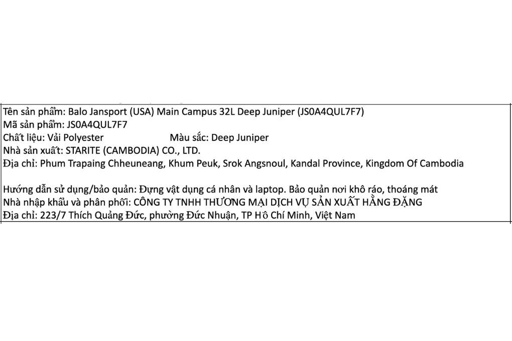 Balo Laptop 15 icnh Jansport Main Campus 32L Xanh Lá Màu Xanh lá