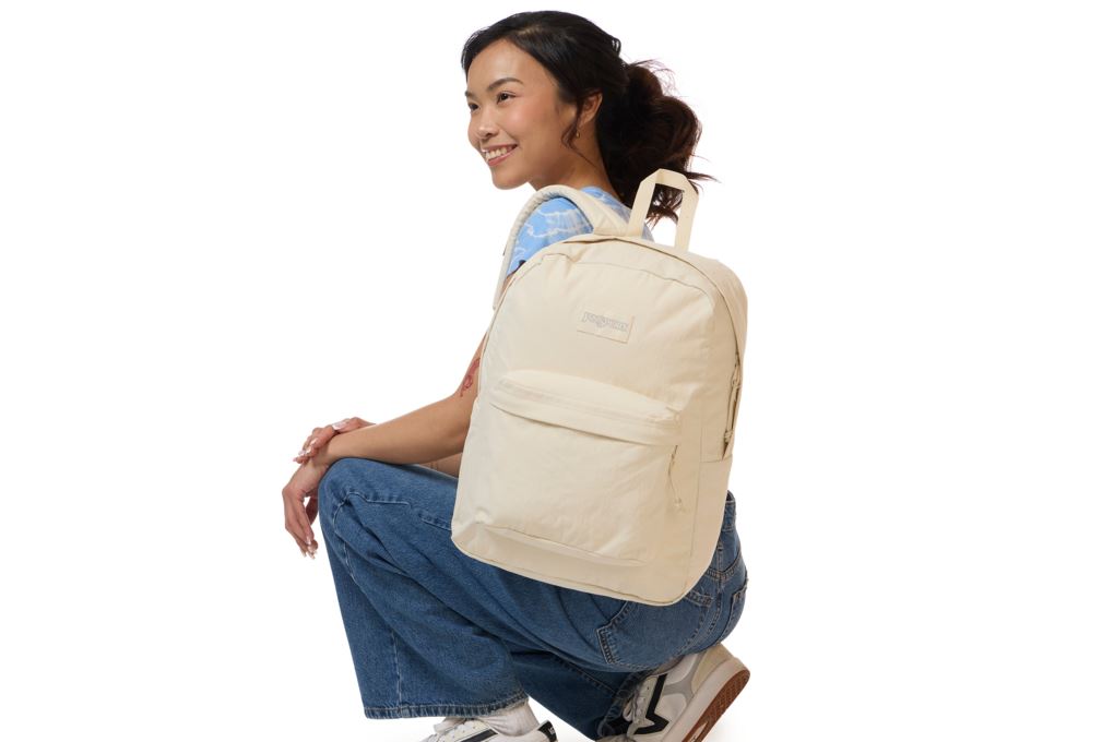 Balo Laptop 15 inch Jansport Superbreak Plus FX 26L Soft Nylon Trắng Sữa Màu Trắng