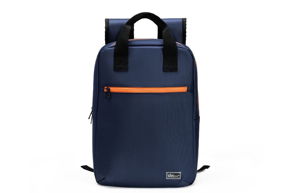 Balo Laptop 14 inch Togo TGB10 Màu Xanh đen - Đỏ cam