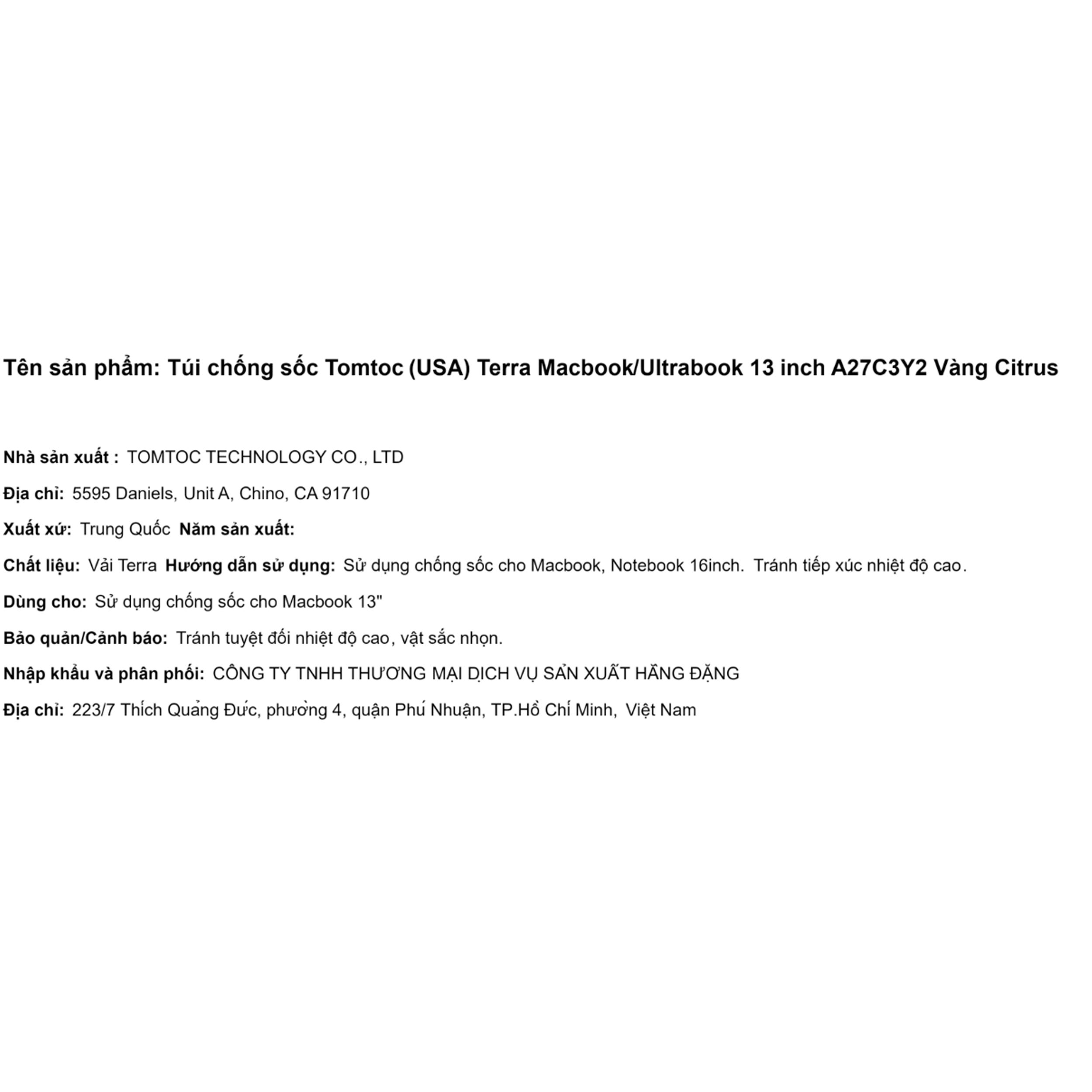 Túi chống sốc Macbook/Ultrabook 13 inch Tomtoc (USA) Terra A27C3 - 8
