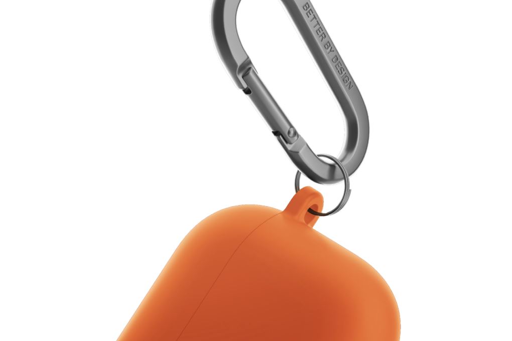 Túi đựng AirPods 4 Silicone PC kèm móc UNIQ Nexo Active Hybrid Màu Cam