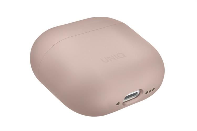Túi đựng AirPods 4 Silicone PC UNIQ Lino Hybrid Liquid Màu Hồng phấn