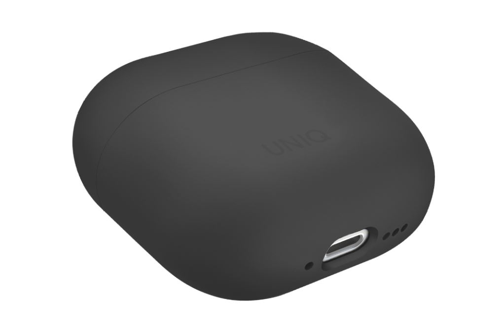 Túi đựng AirPods 4 Silicone PC UNIQ Lino Hybrid Liquid Màu Xám