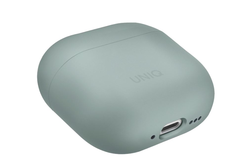 Túi đựng AirPods 4 Silicone PC UNIQ Lino Hybrid Liquid Màu Xanh lá