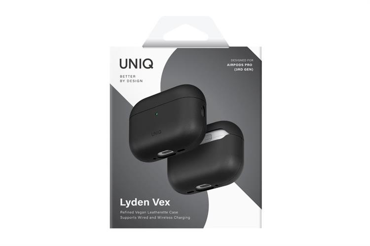 Túi đựng AirPods Pro 3 PU PC UNIQ LYDEN VEX Màu Đen