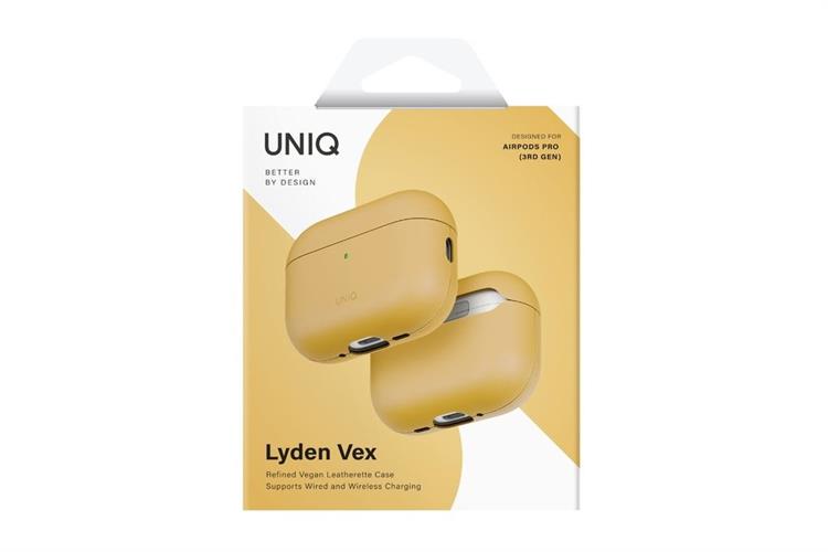 Túi đựng AirPods Pro 3 PU PC UNIQ LYDEN VEX Màu vàng