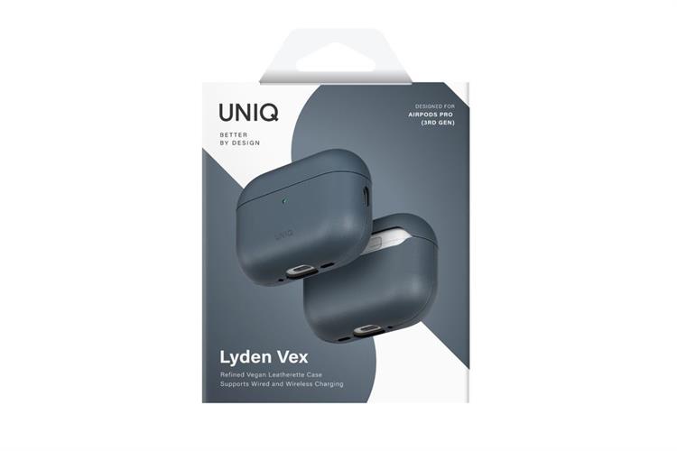Túi đựng AirPods Pro 3 PU PC UNIQ LYDEN VEX Màu Xanh