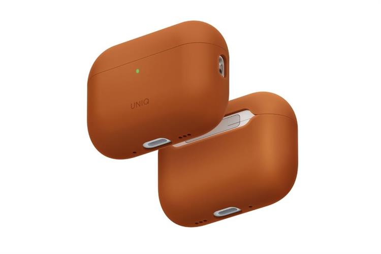 Túi đựng AirPods Pro 3 SILICONE PC UNIQ LINO LIQUID Màu Cam
