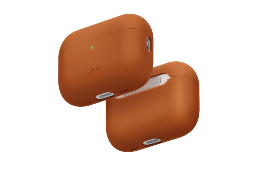Túi đựng AirPods Pro 3 SILICONE PC UNIQ LINO LIQUID Màu Cam