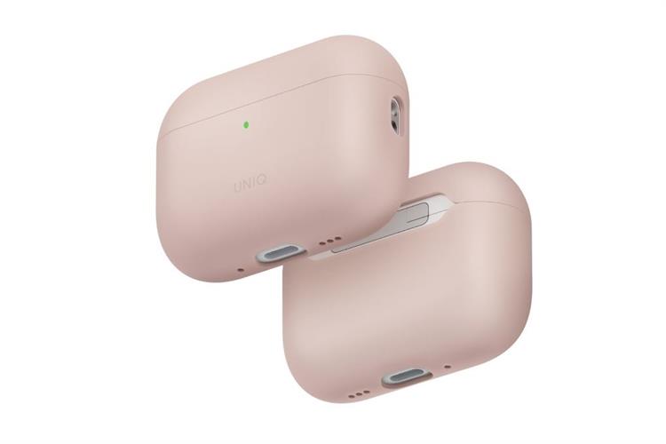 Túi đựng AirPods Pro 3 SILICONE PC UNIQ LINO LIQUID Màu Hồng