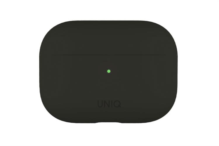 Túi đựng AirPods Pro 3 SILICONE PC UNIQ LINO LIQUID Màu Xám than