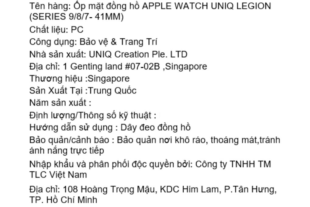 Ốp kính cường lực bảo vệ Apple Watch 41mm UniQ Legion Đen - 2