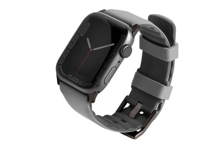 Dây silicone Apple Watch 45/44/42mm UniQ-Linus Airosoft Màu Xám