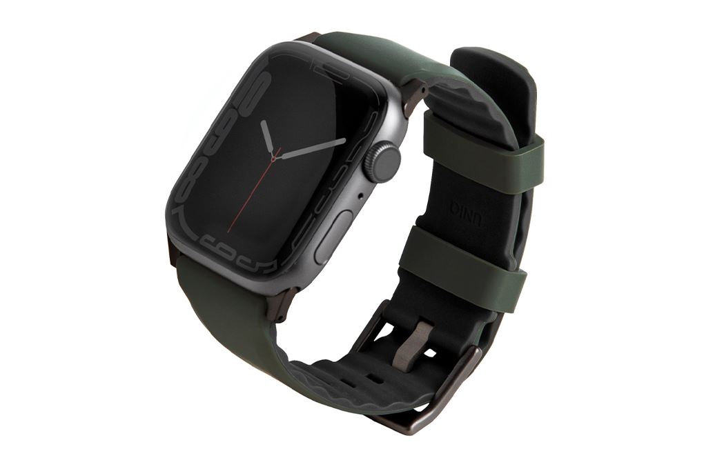 Dây silicone Apple Watch 45/44/42mm UniQ-Linus Airosoft Màu Xanh lá