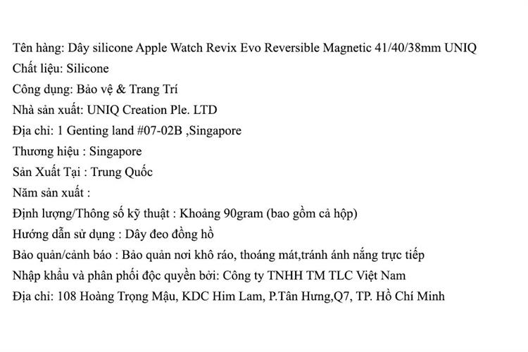 Dây silicone Apple Watch Revix Evo Reversible Magnetic mặt 41/40/38mm UNIQ Màu Xanh Dương