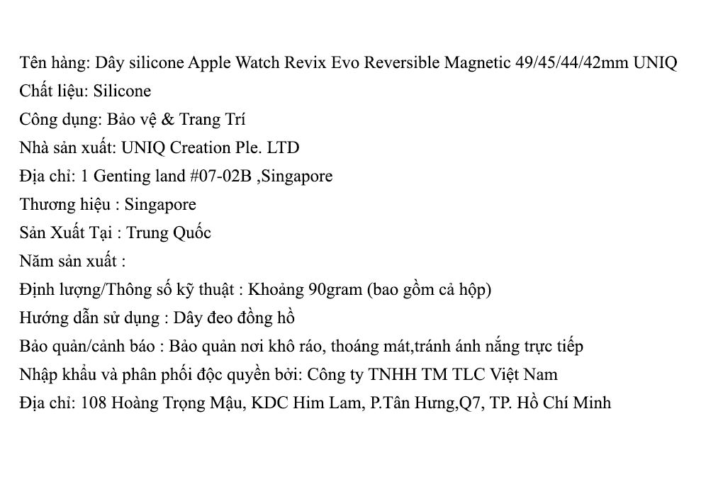 Dây silicone Apple Watch Revix Evo Reversible Magnetic mặt 49/45/44/42mm UNIQ Màu Vàng