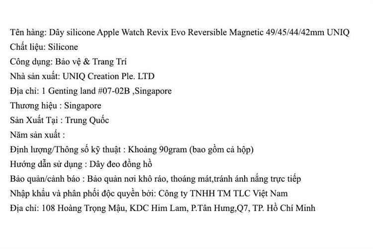 Dây silicone Apple Watch Revix Evo Reversible Magnetic mặt 49/45/44/42mm UNIQ Màu Cam