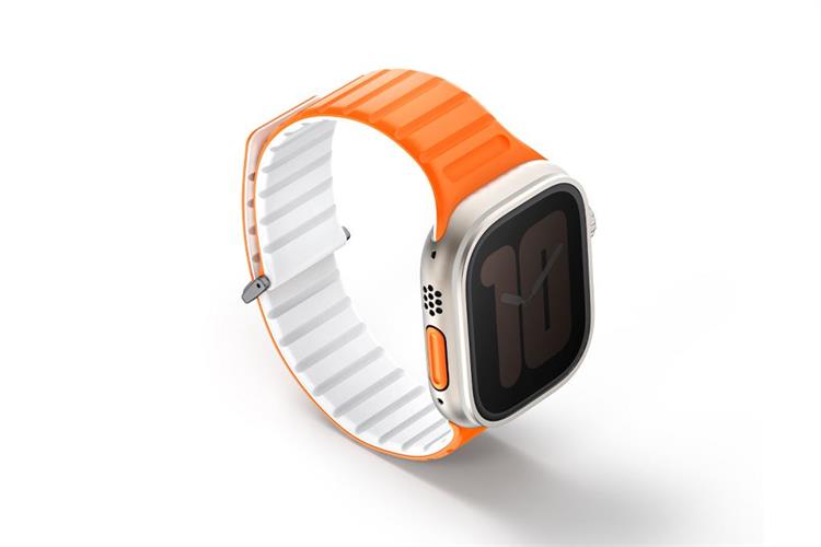 Dây silicone Apple Watch Revix Evo Reversible Magnetic mặt 49/45/44/42mm UNIQ Màu Cam