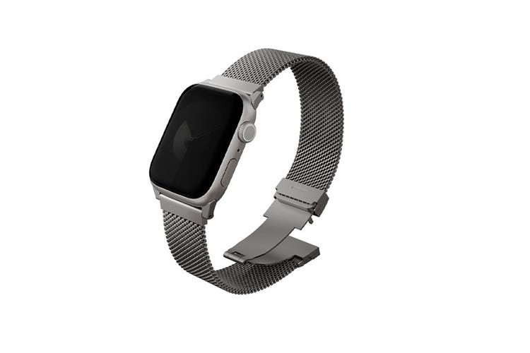 Dây thép không gỉ Apple Watch Dante Pro Mesh Steel mặt 42/41/40mm UNIQ Màu Bạc