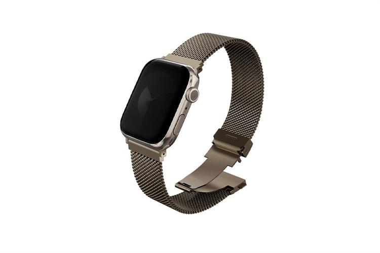 Dây thép không gỉ Apple Watch Dante Pro Mesh Steel mặt 42/41/40mm UNIQ Màu Vàng đồng