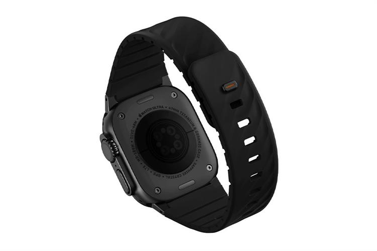 Dây Silicone Apple Watch FLUO mặt 49-40mm UNIQ Màu Đen