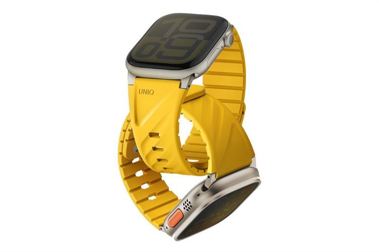 Dây Silicone Apple Watch FLUO mặt 49-40mm UNIQ Màu vàng