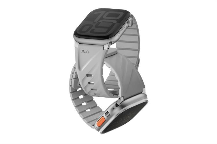Dây Silicone Apple Watch FLUO mặt 49-40mm UNIQ Màu Xám