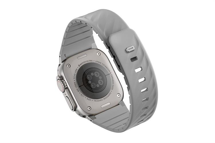 Dây Silicone Apple Watch FLUO mặt 49-40mm UNIQ Màu Xám