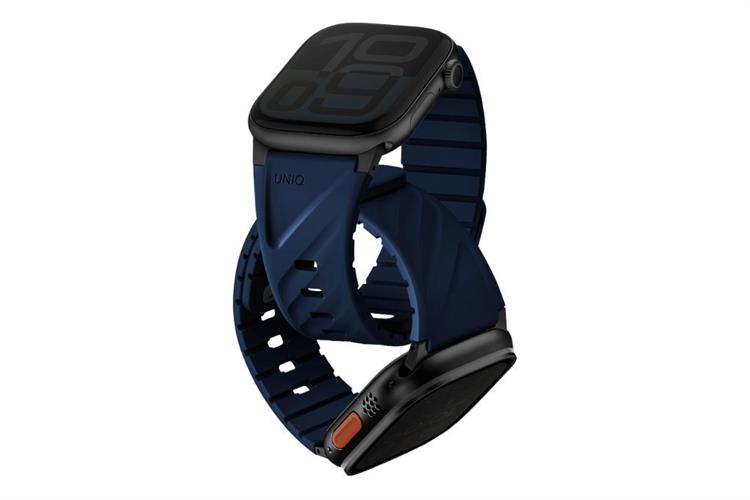 Dây Silicone Apple Watch FLUO mặt 49-40mm UNIQ Màu Xanh Dương