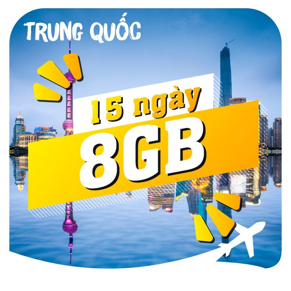 eSIM du lịch Bluecom China 8GB/15 Ngày