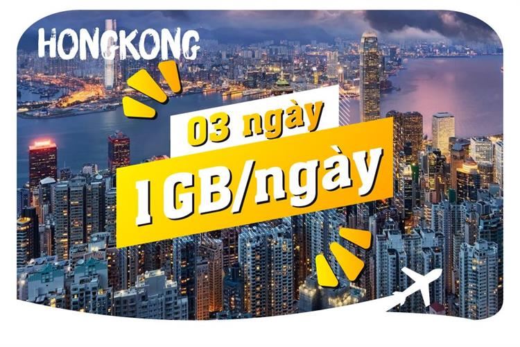 eSIM du lịch Bluecom Hong Kong 1GB/Ngày 3 Ngày