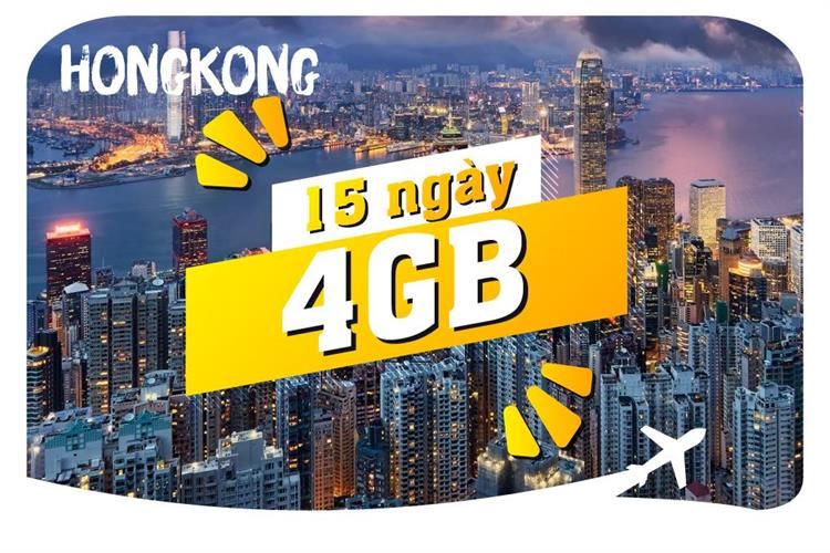 eSIM du lịch Bluecom Hong Kong 4GB/15 Ngày