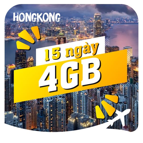 eSIM du lịch Bluecom Hong Kong 4GB/15 Ngày